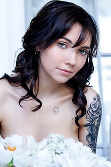 Danniela in Furanisani by Rylsky indoor brunette blue eyes b...